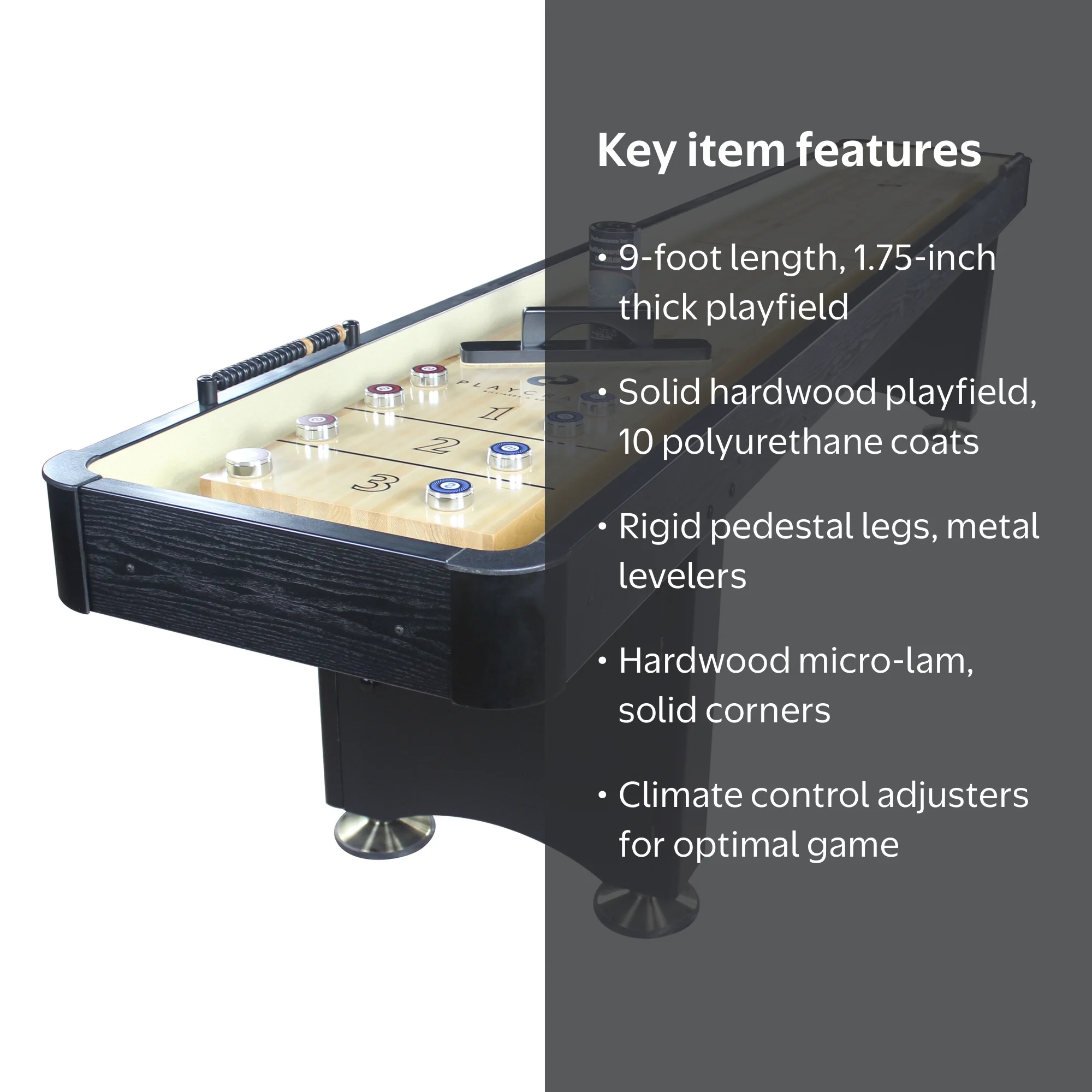 Playcraft Woodbridge 9' Game Shuffleboard Table, Black - Walmart.com Playcraft Woodbridge 9' Game Shuffleboard Table, Black - Walmart.com