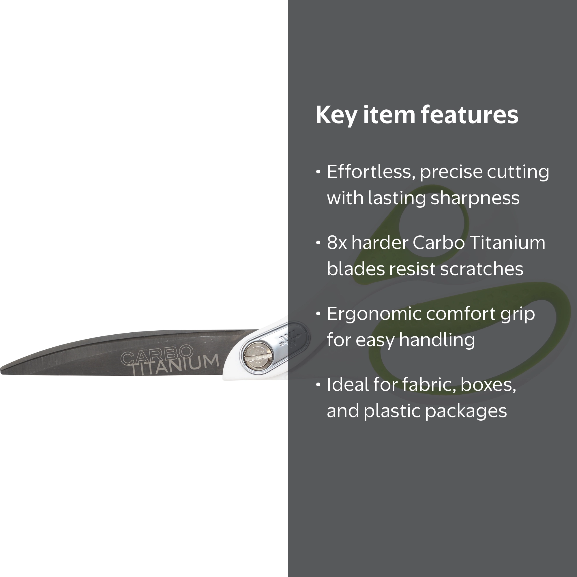 Westcott 9-Inch Carbo Titanium Bent Dressmakers Scissors for
