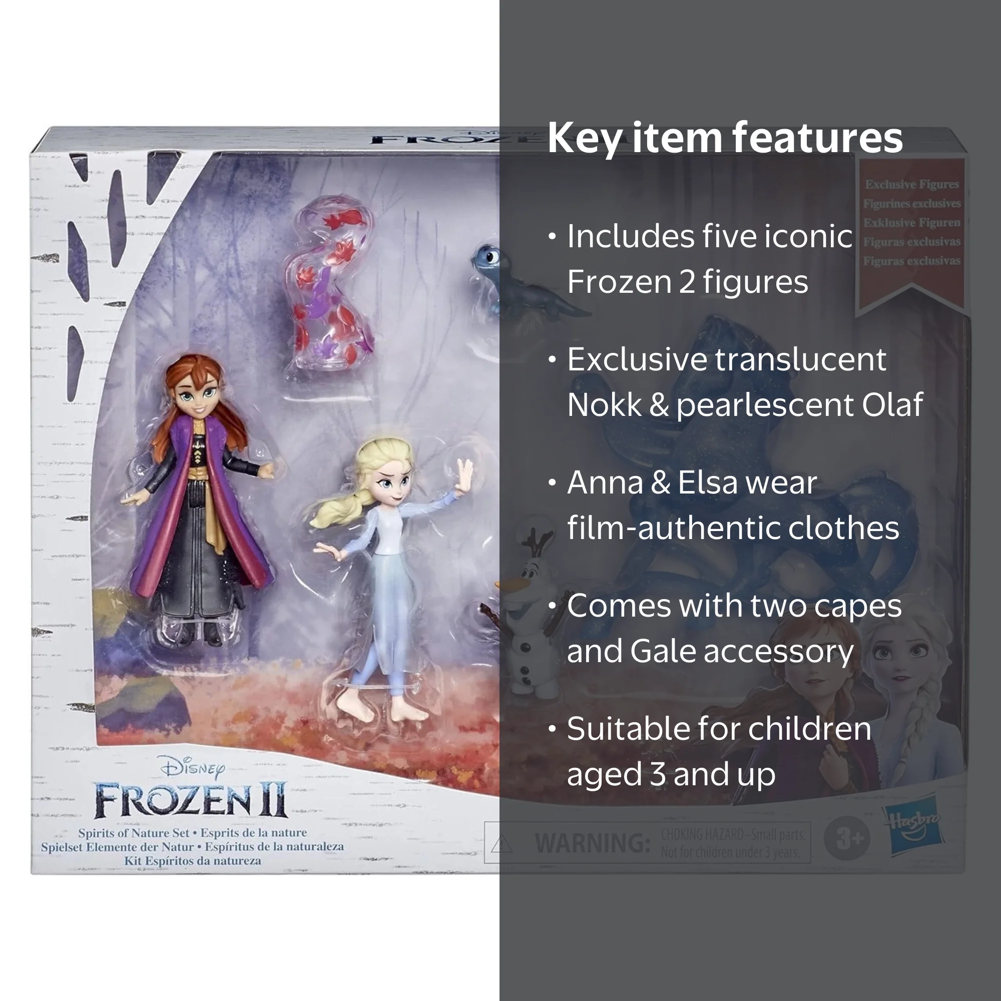Disney's Frozen 2 Spirits of Nature Set, Includes 5 Dolls, 2 Capes