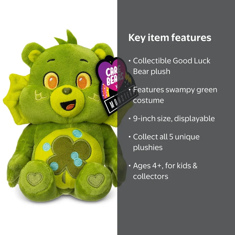 Care Bears Universal Monsters Fun Size Plush - Good Luck Bear as