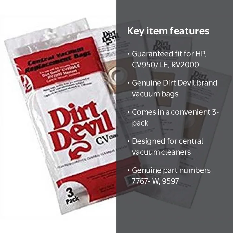 P devil 　HP ProBook 450 G7 Dirt Devil Vacuum Bags, Central Vacuum Cleaner HP, CV950, CV1500