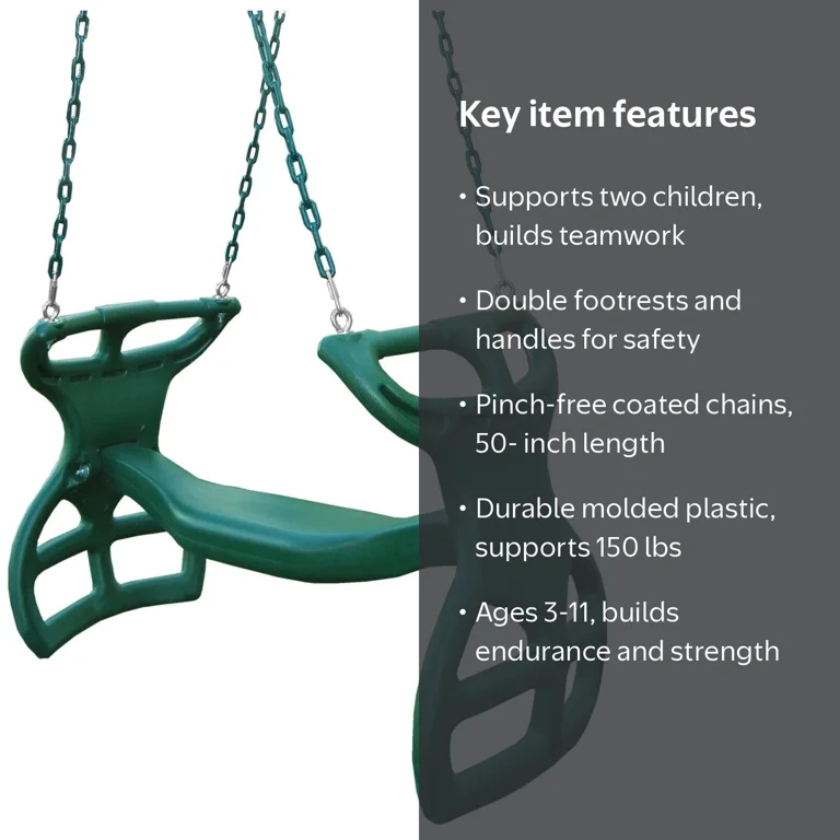 Swing-N-Slide, Dual Ride Glider, Supports Up to 150 Pounds, Green