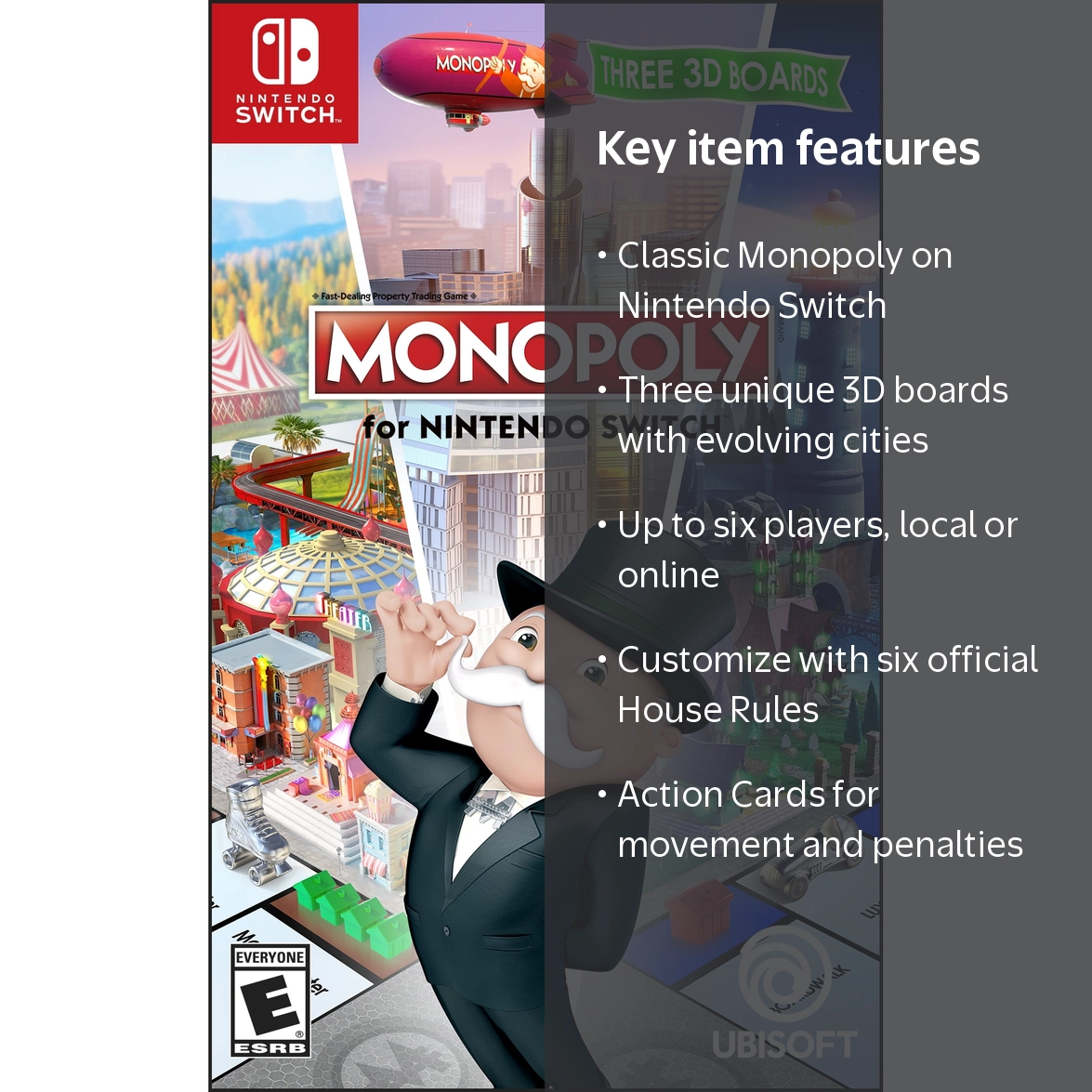 Ubisoft, Monopoly, Nintendo Switch, 3D Boards, Up to 6 Players
