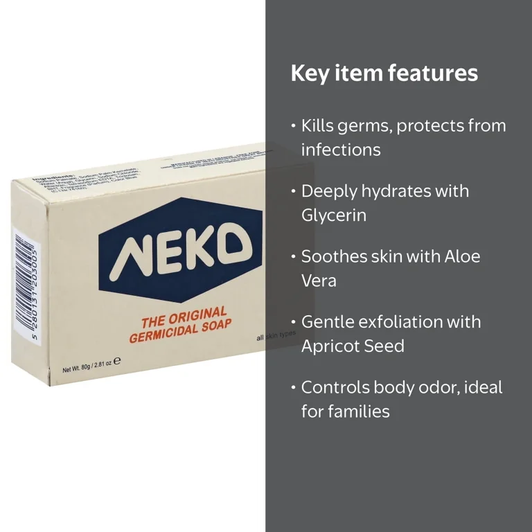 NEKO Original Germicidal Hand Sanitizer Bars, Aloe Vera, Glycerin