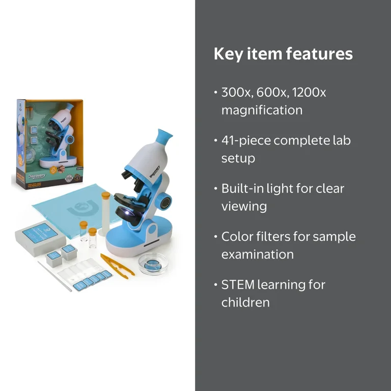 Discovery #MINDBLOWN 1200X, 600X, 300X Microscope, 41-Piece