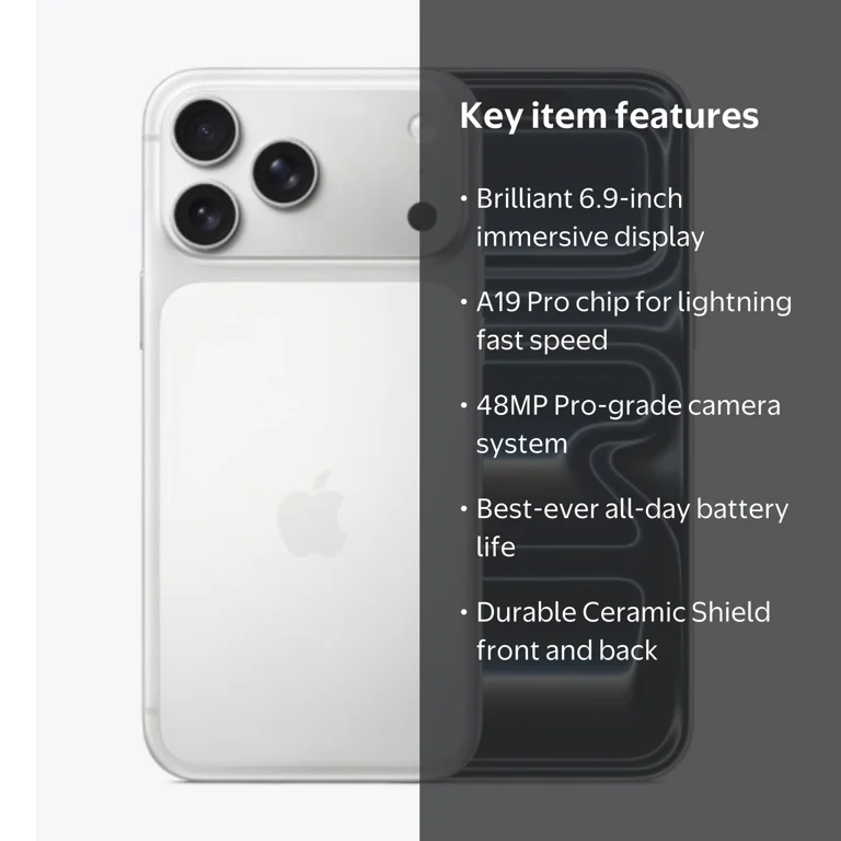 Restored Apple iPhone 17 Pro Max 5G 256GB - Unlocked - Silver