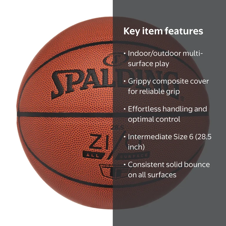 Spalding, Indoor Outdoor Basketball, 28.5 Inch, Orange - Walmart.com