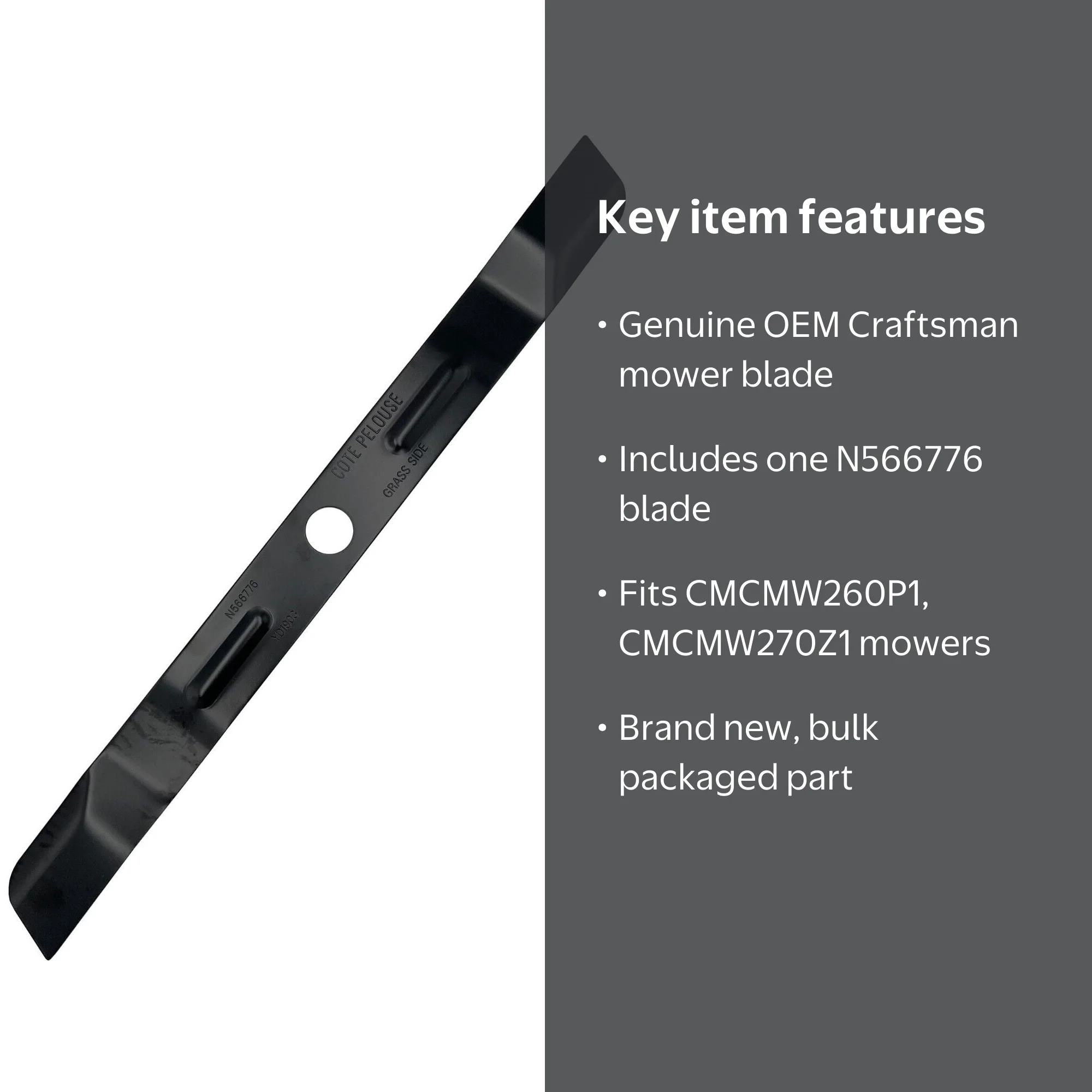 Craftsman Lawn Mower Blade, Genuine OEM Replacement Part # DWB