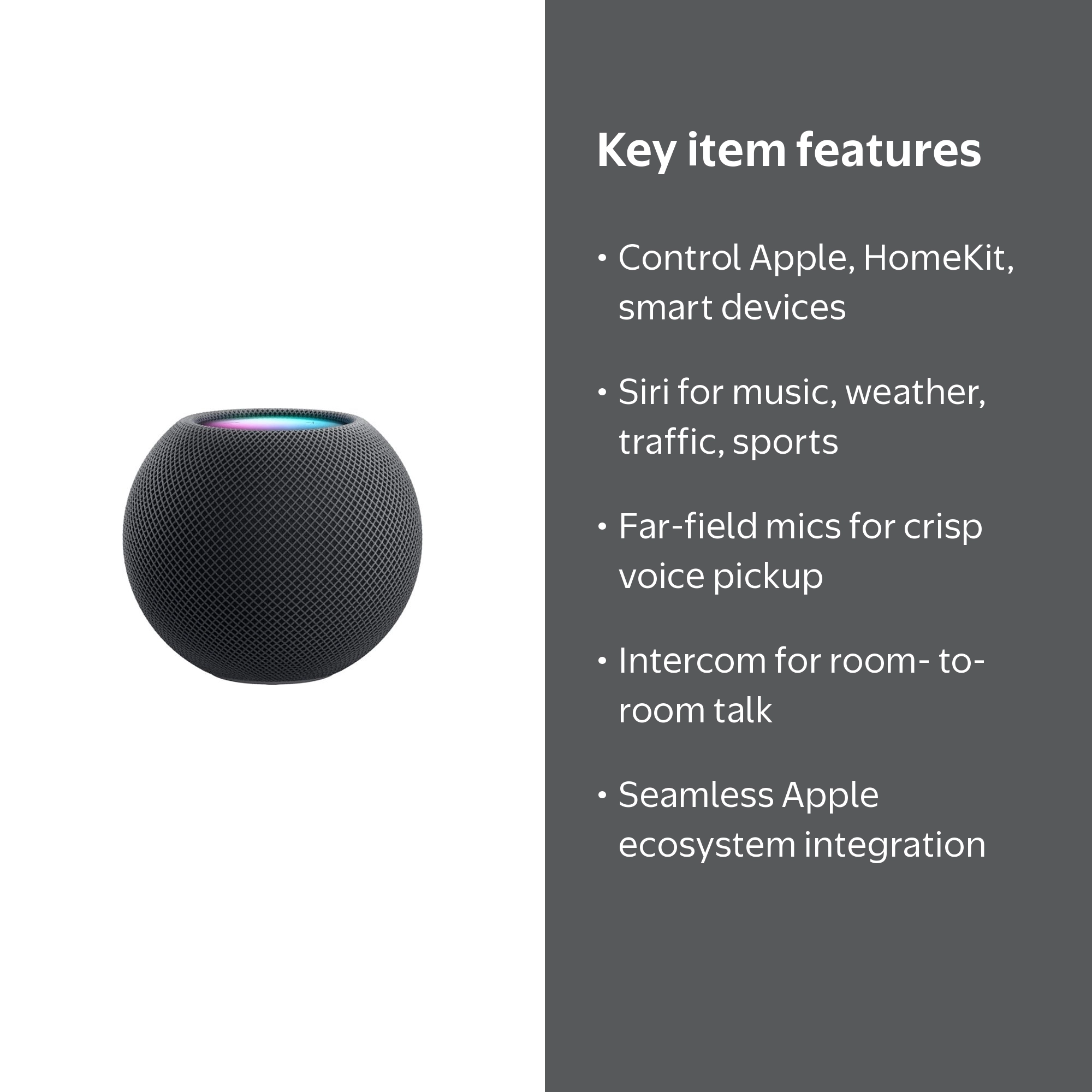 Apple HomePod mini - Space Gray with Full Siri Functionality