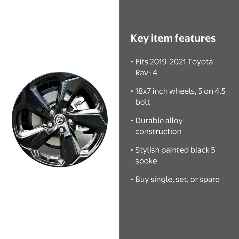 Jante Wheel Factory Replacement Alloy Wheel, 2019-2021 Toyota Rav
