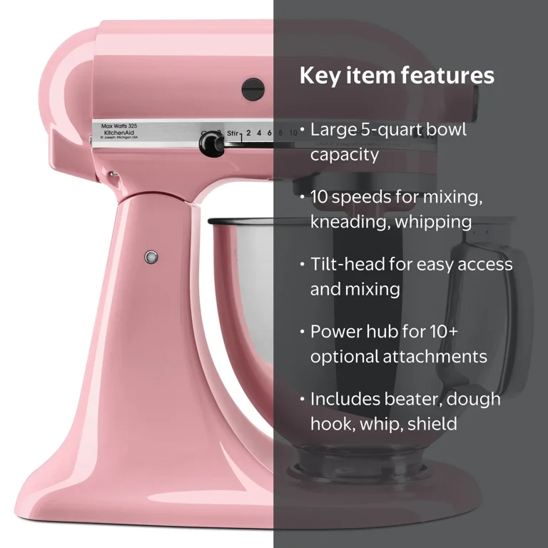 KitchenAid Artisan Series 5 Quart Tilt-Head Stand Mixer, Guava