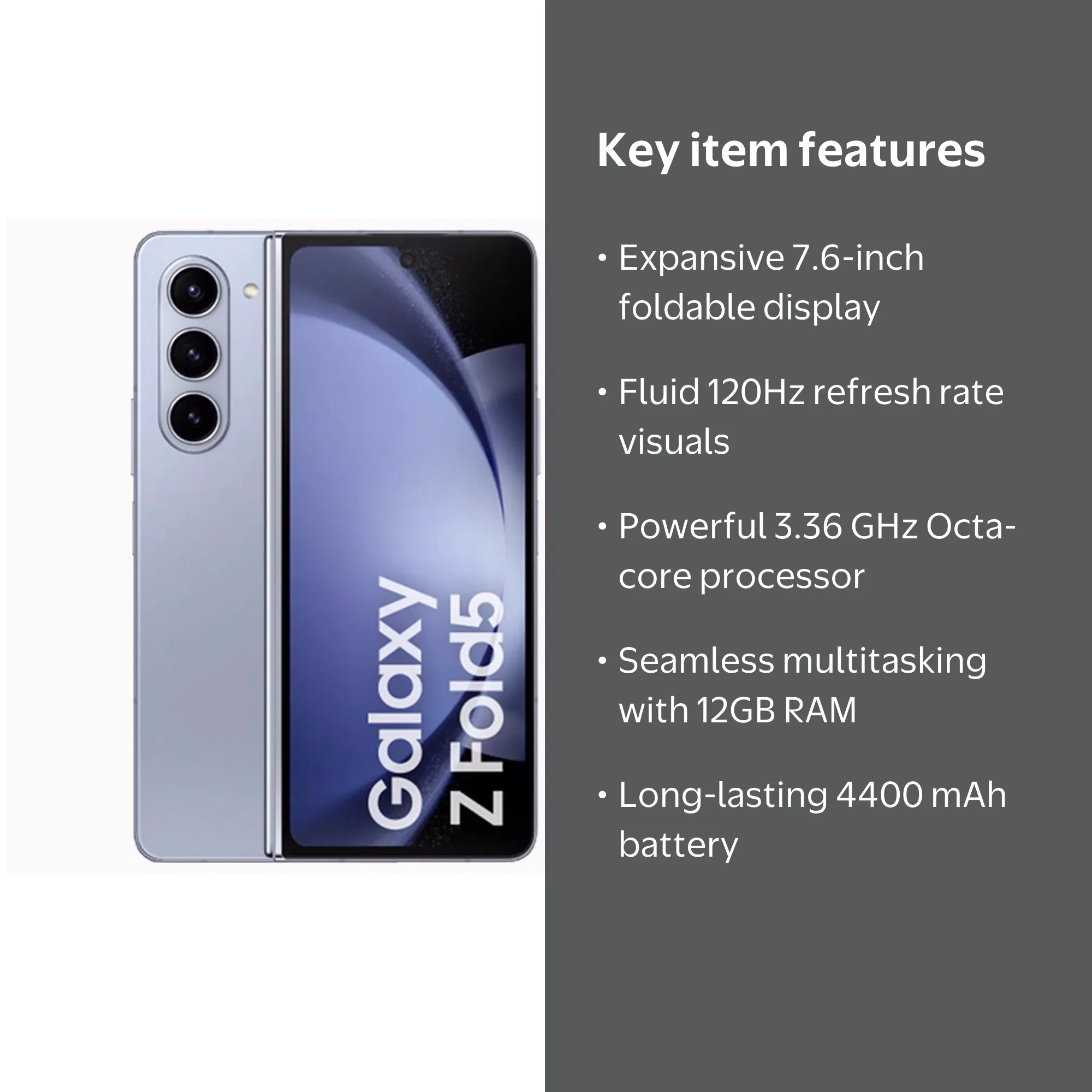 Samsung Galaxy Z Fold5 Dual-SIM 5G Smartphone, 256GB+12GB RAM