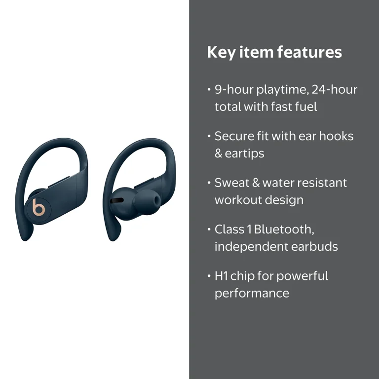 Beats by Dr. Dre, Powerbeats Pro Wireless Earbuds, MY592LL/A, Navy