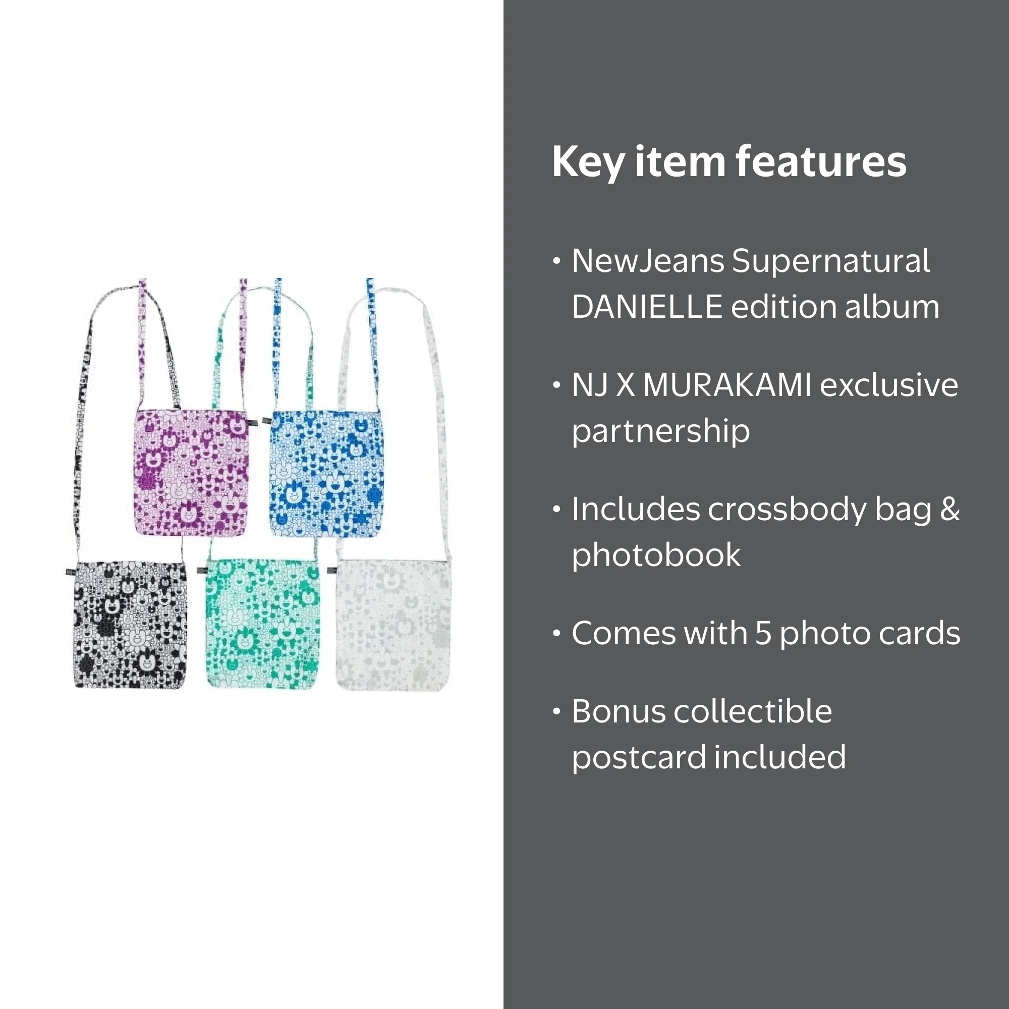 NewJeans - [Supernatural] Single Album NJ X MURAKAMI Cross Bag