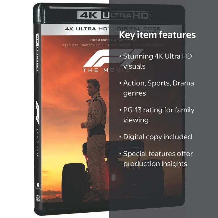 SDS, F1 The Movie, 4K Ultra HD + Digital Copy, Action, Warner Bros
