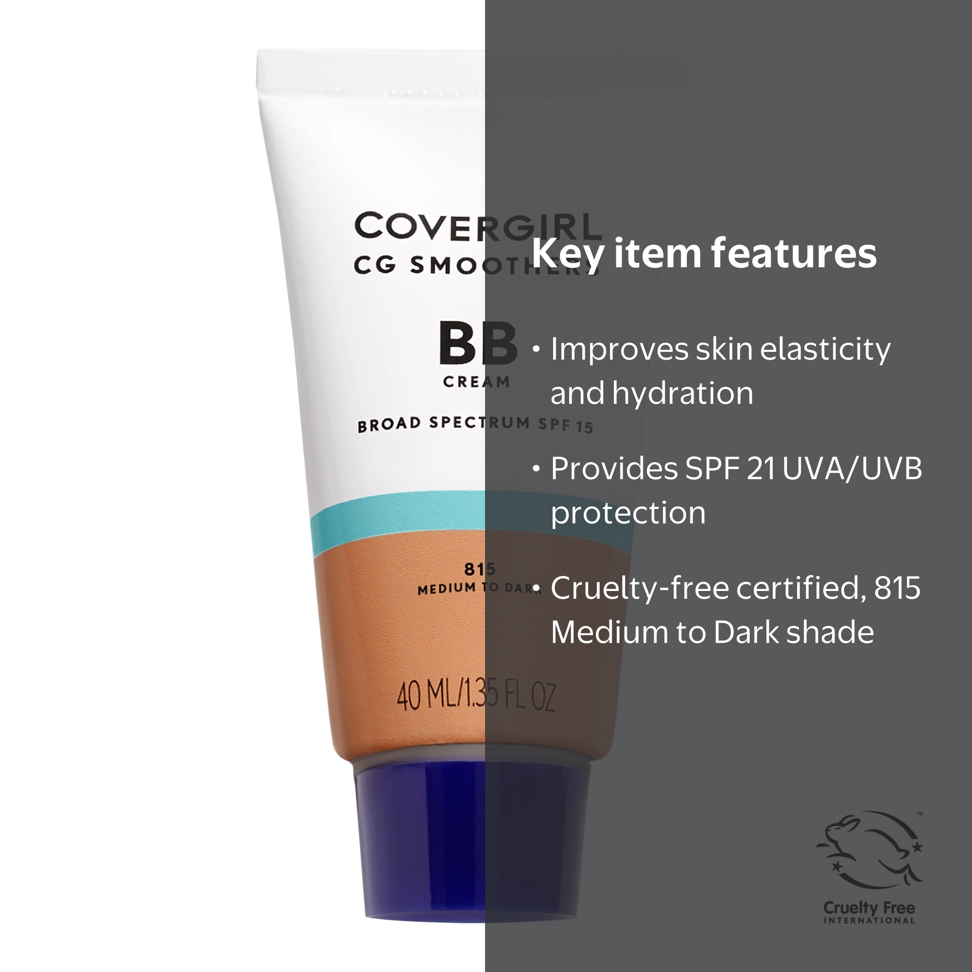 COVERGIRL, BB Cream with SPF 21, 815 Medium to Dark, 1.35 fl oz