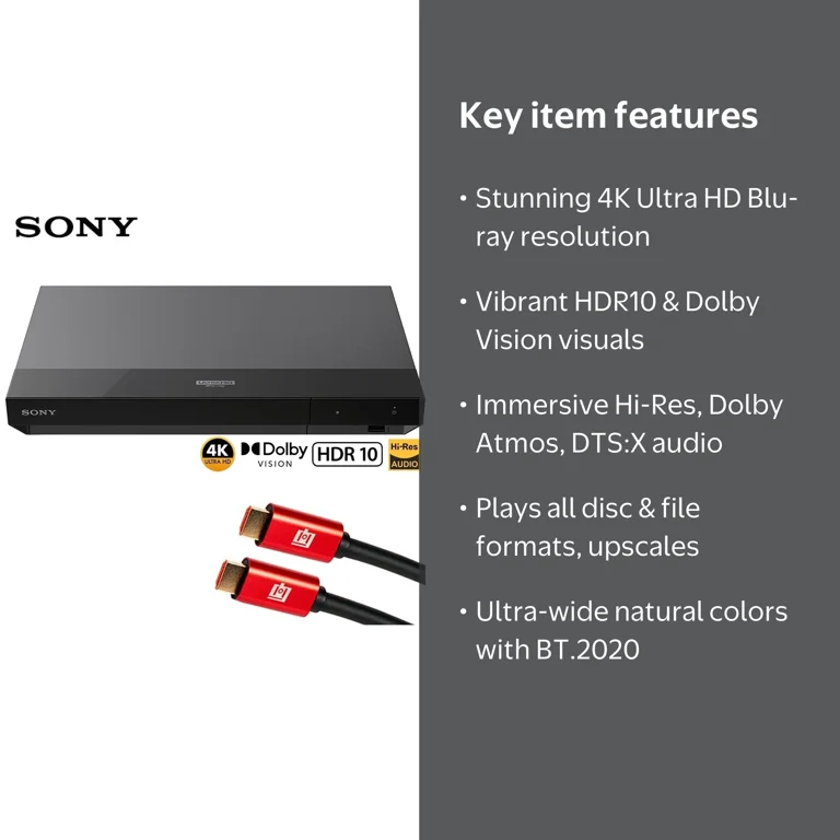 Sony UBP-X700U 4K Ultra HD Home Theater Blu-ray DVD Player 4K