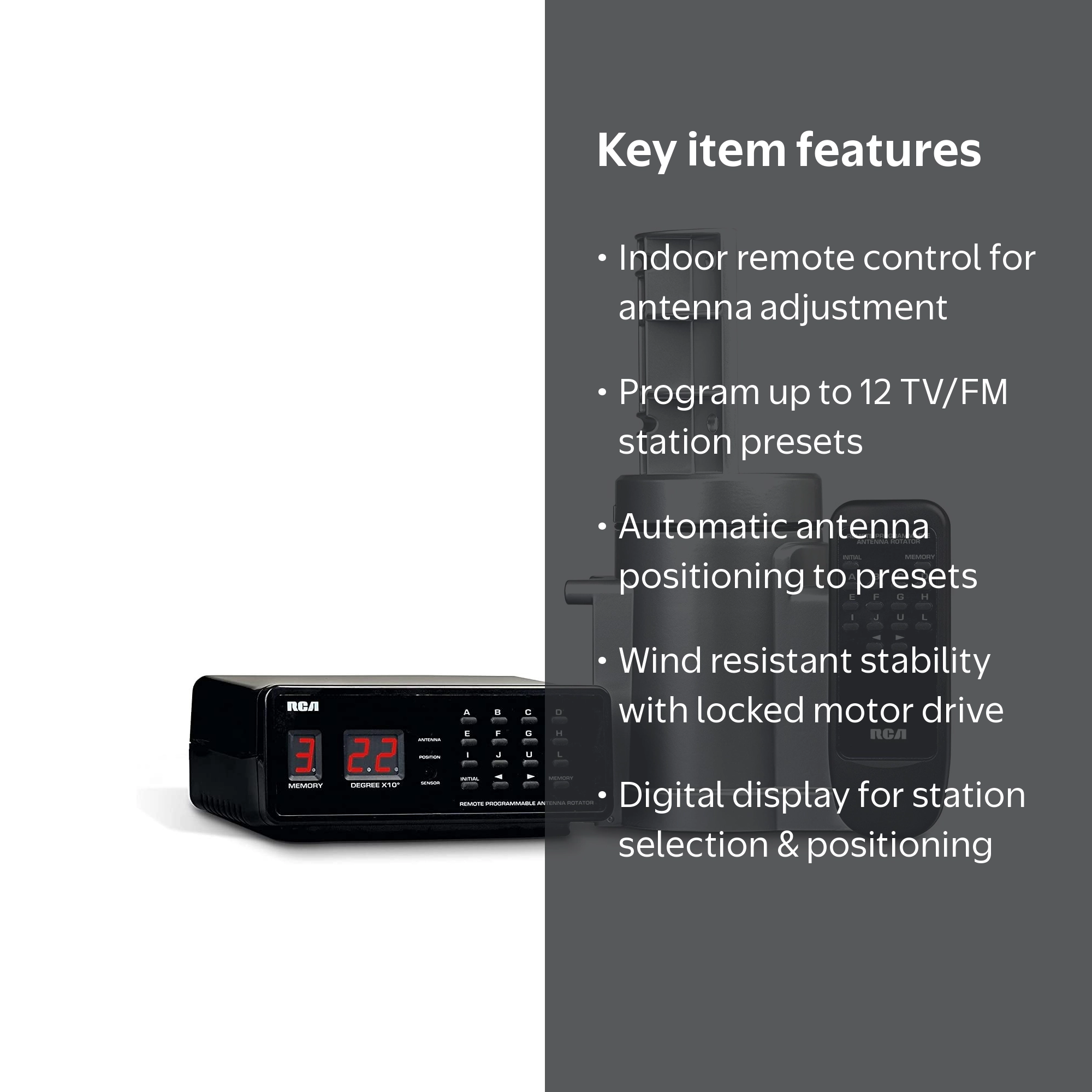 RCA VH226E Programmable Outdoor Antenna Rotator — Residential Use