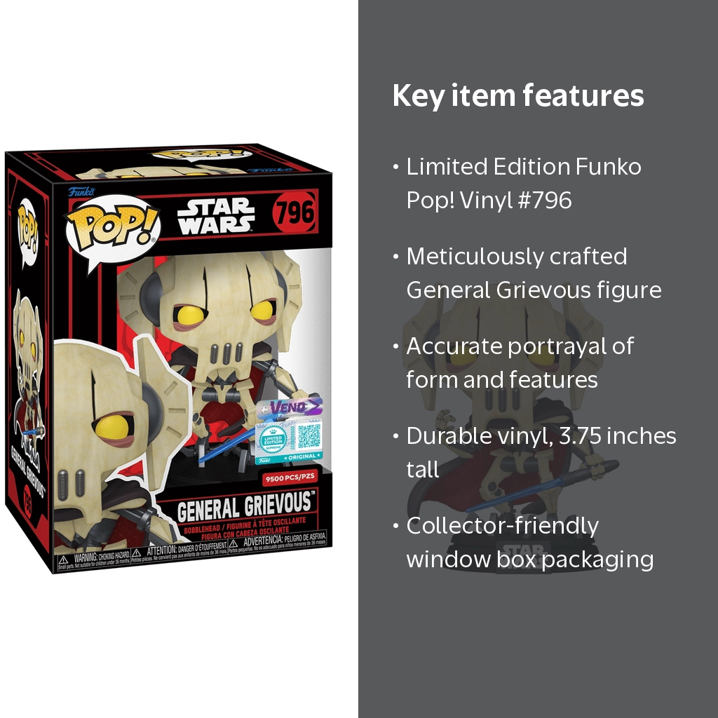 Funko, Star Wars General Grievous, Limited Edition Vinyl Figure