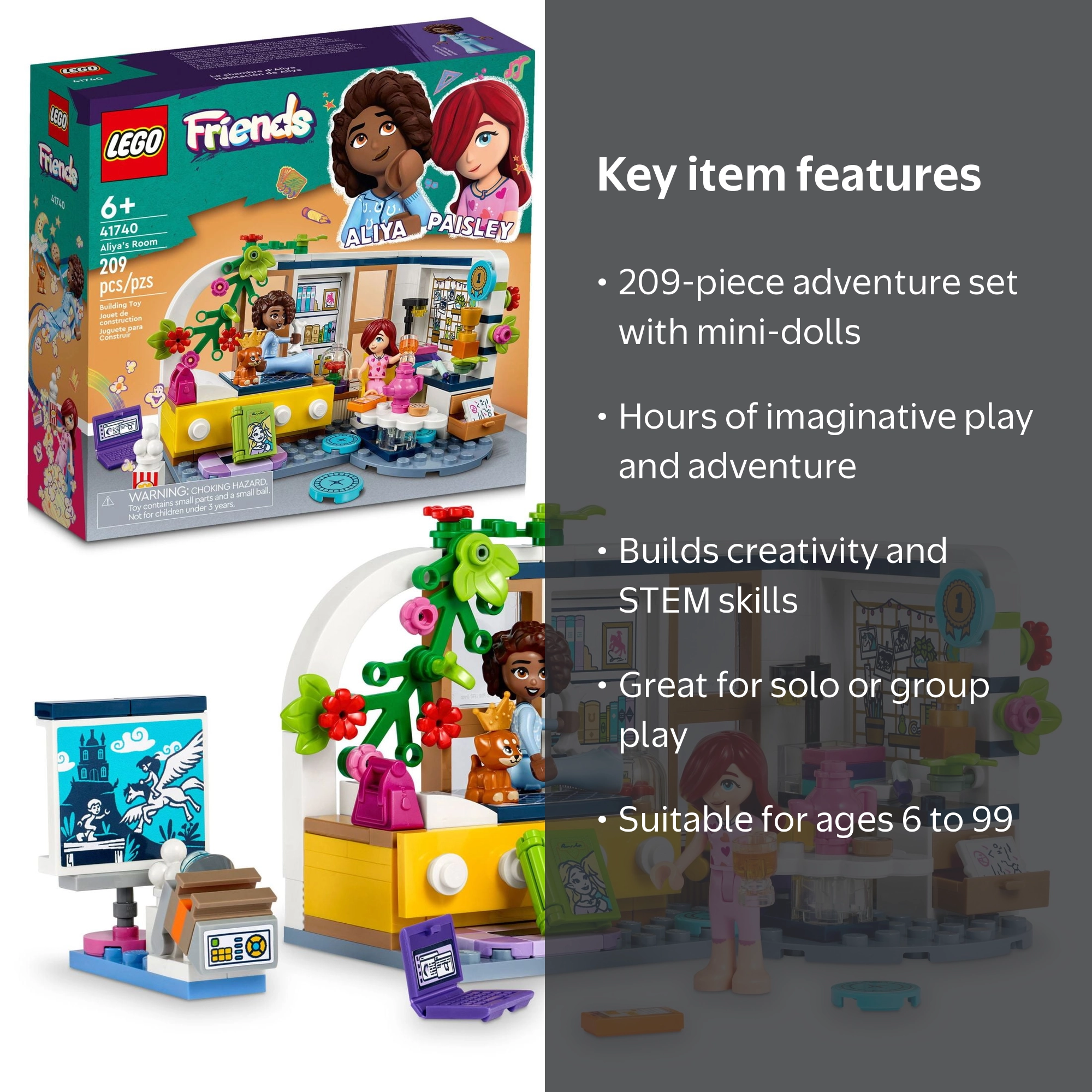 LEGO, Aliya's Room 41740 Building Set, 209 Pieces, 1 ct - Walmart.com