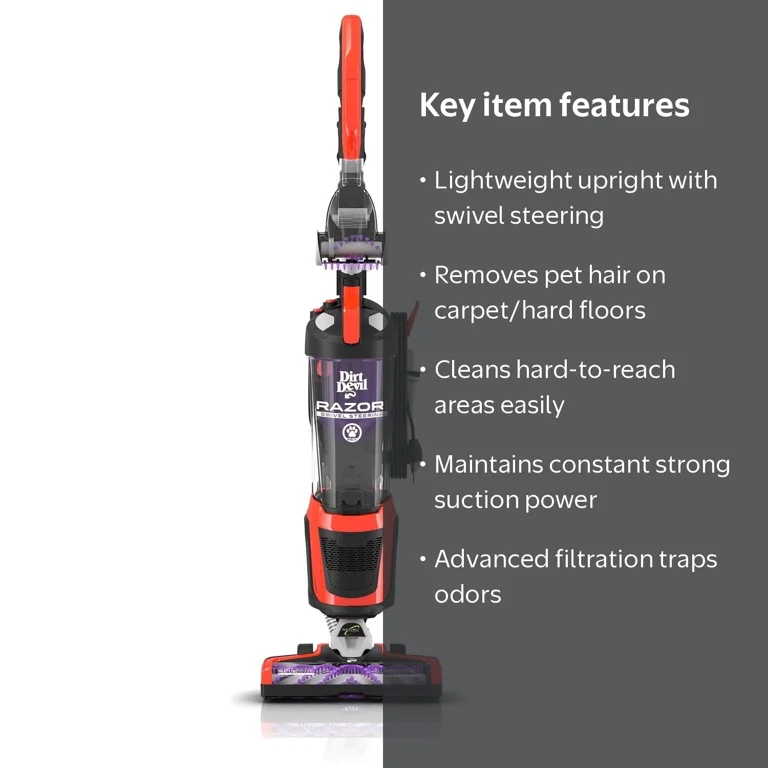 Dirt Devil Razor Lightweight, Powerful Pet Bagless Upright Vacuum