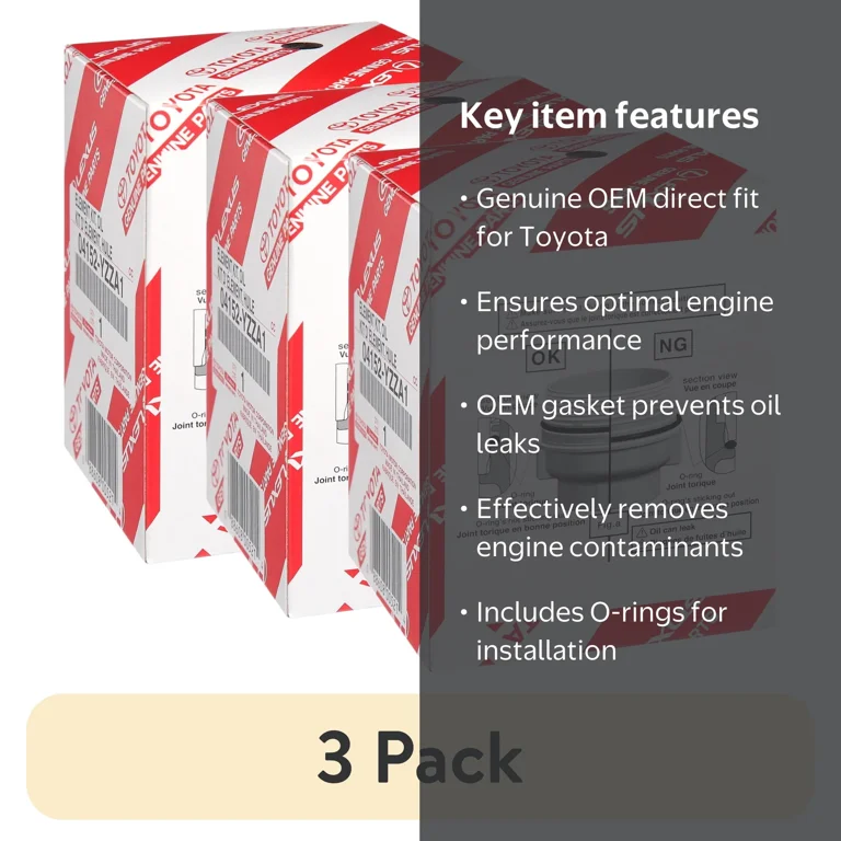 ゆー 3 pack) Toyota OE Engine Oil Filter 04152-YZZA1 0.64 Pound