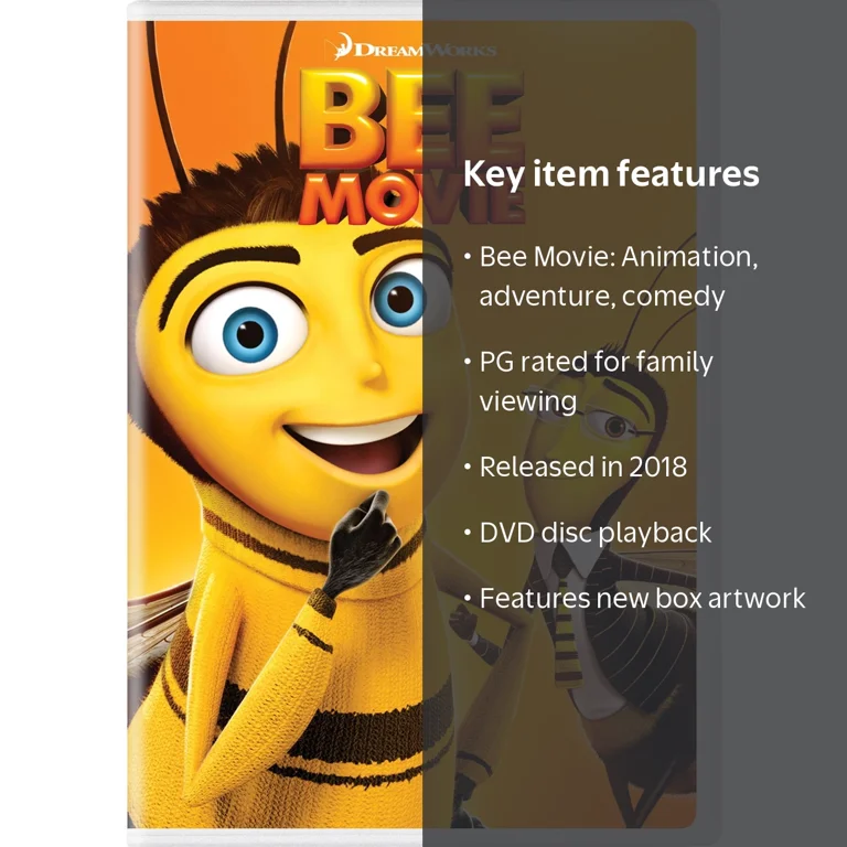 SDS, Bee Movie DVD, New Box Art, Animation, Adventure, Comedy PG