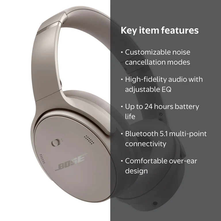 Bose QuietComfort Headphones Noise Cancelling Wireless Bluetooth