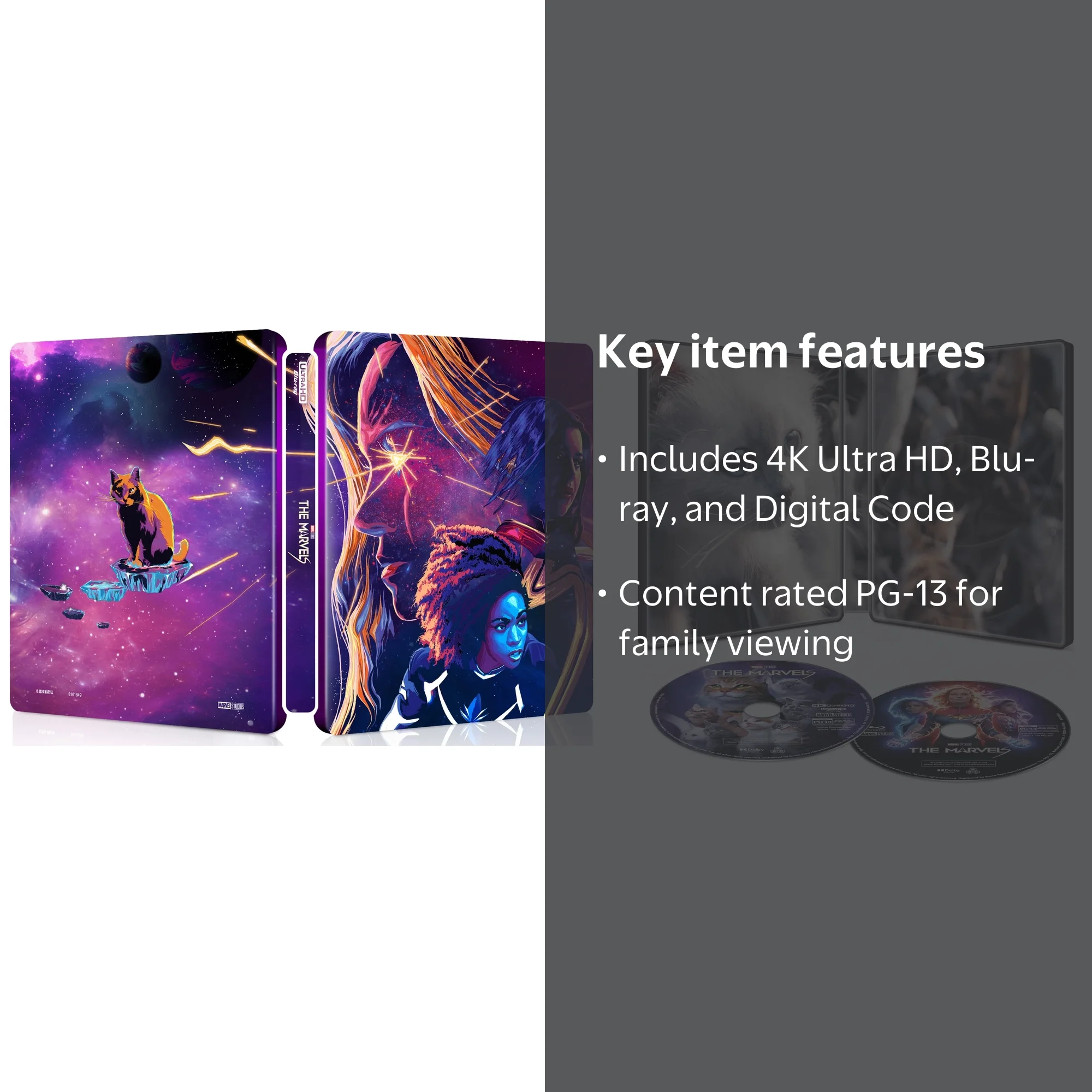 The Marvels Walmart Exclusive Steelbook (4K Ultra HD + Blu-Ray +