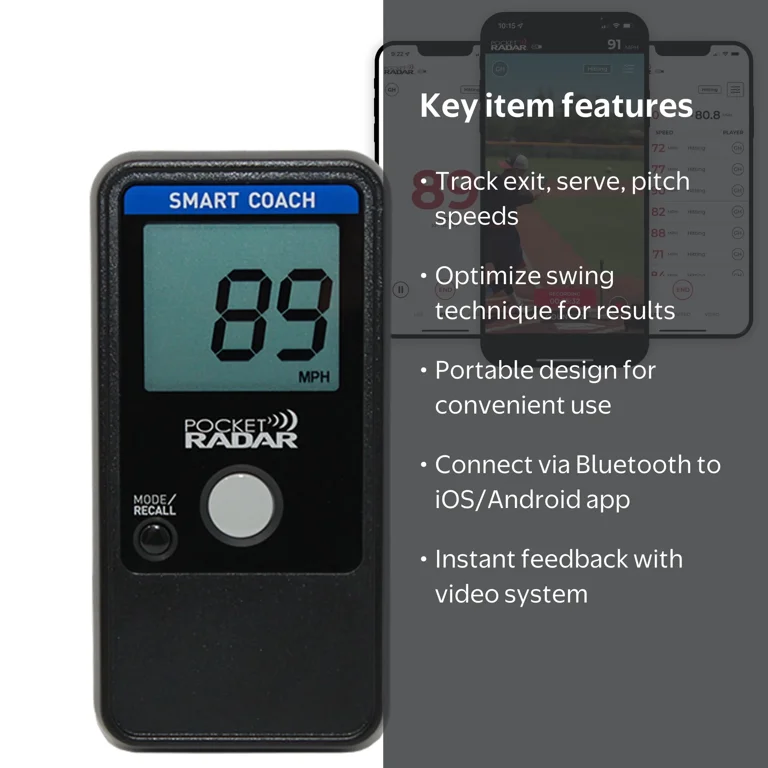 Pocket Radar Smart Coach Speed Baseball Tennis Pitching Sports