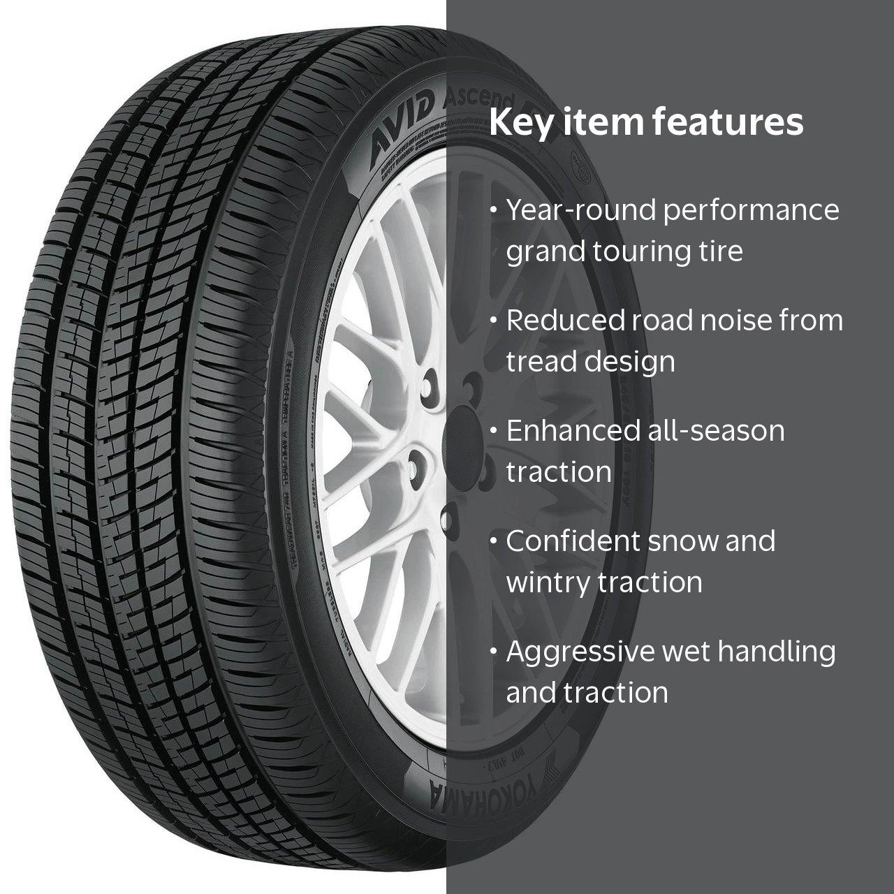 Yokohama Avid Ascend GT All Season 205/60R16 92H Passenger Tire