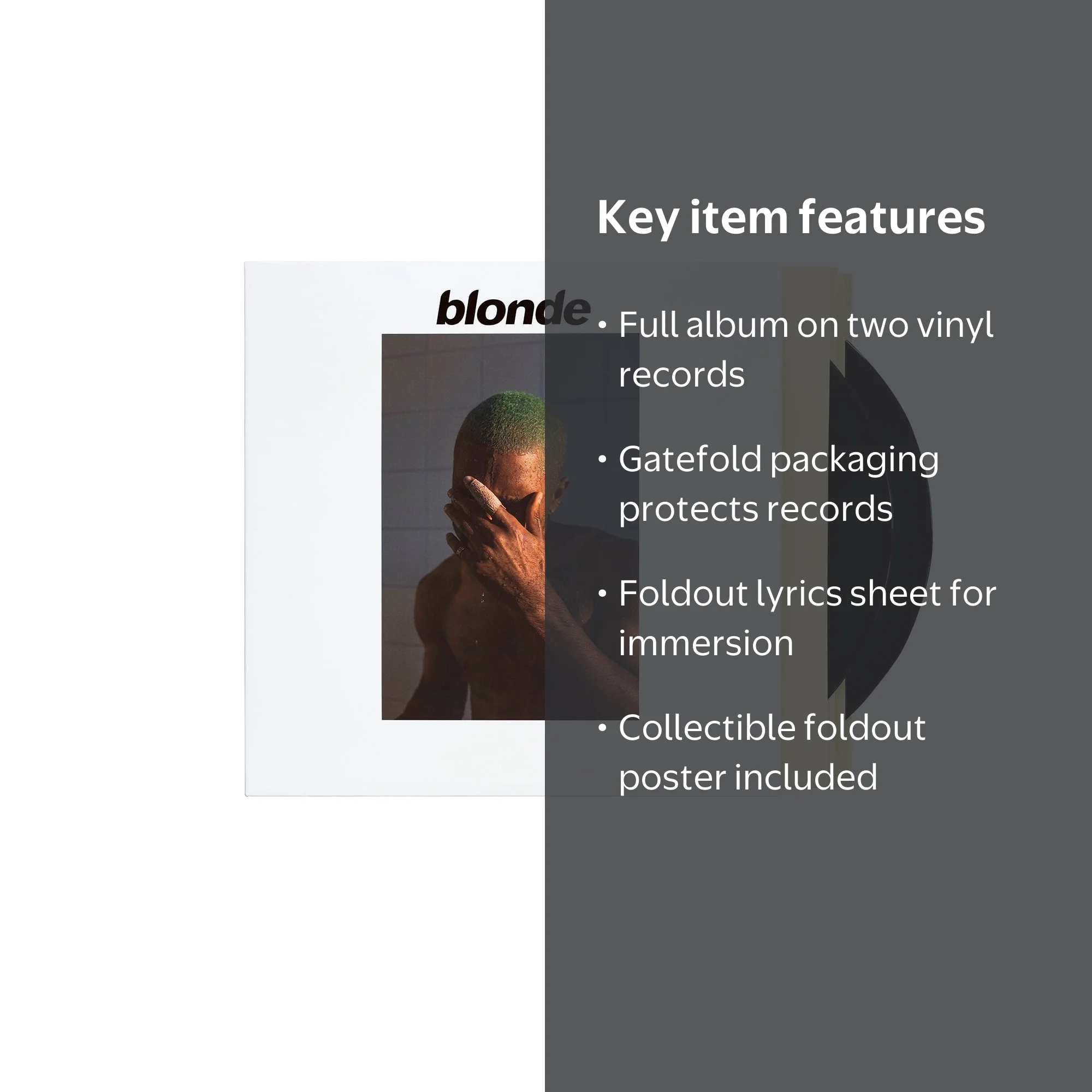 Frank Ocean - Blonde 2LP Vinyl Records (2022 Official Repress