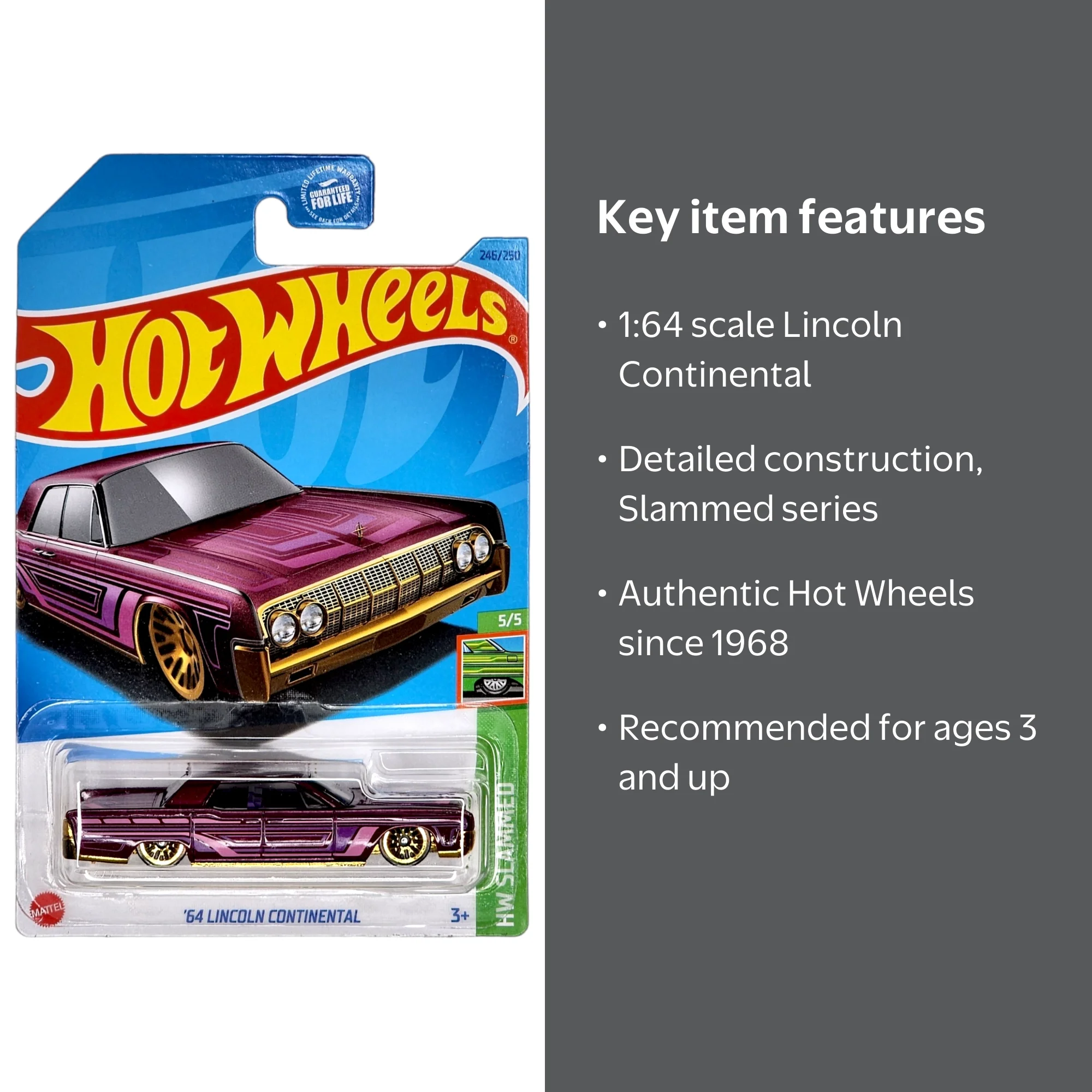 HOT WHEELS '64 Lincoln Continental 246/250 HW Slammed 5/5