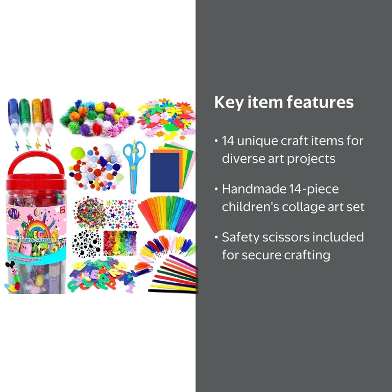 Arts and Crafts Supplies for Kids,Pcapzz DIY Art Craft,All in One