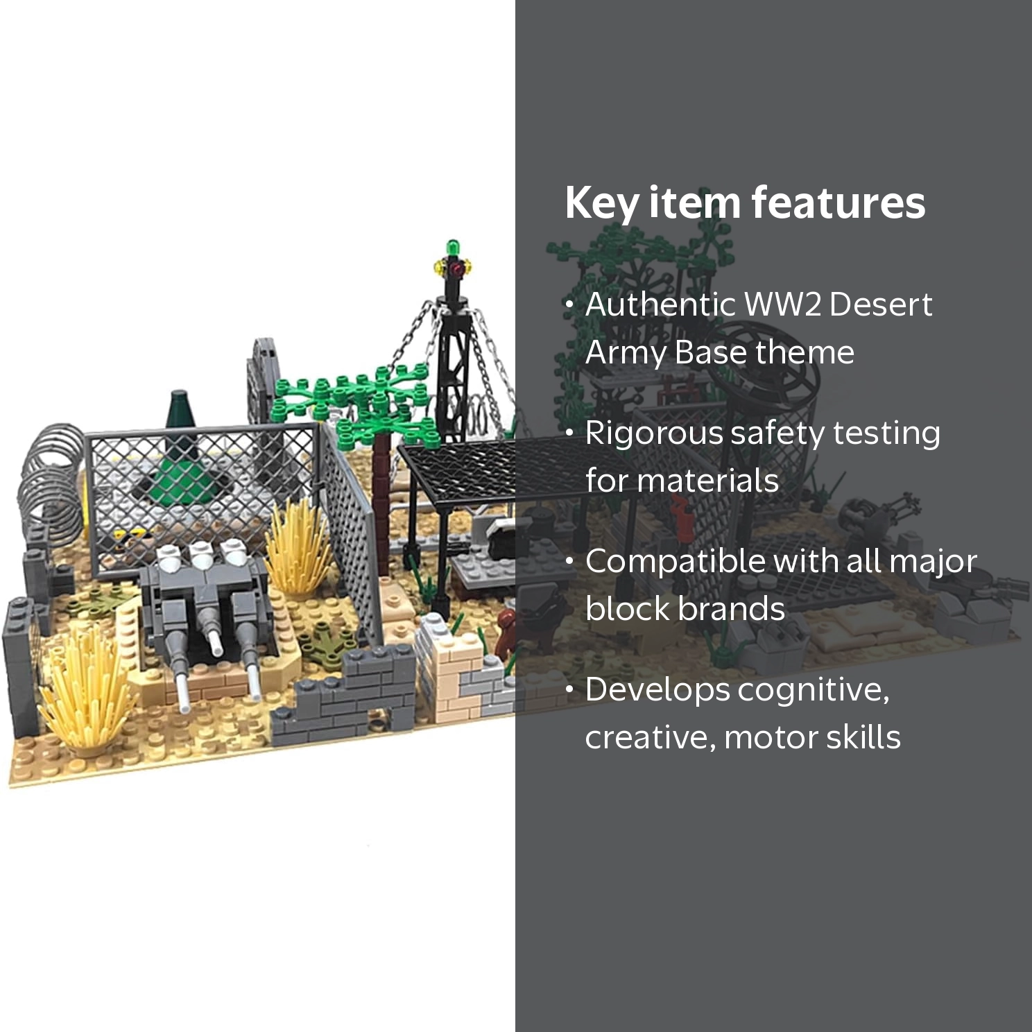 Habow Military Base 6 Building Blocks Set for Kids Aged 6+