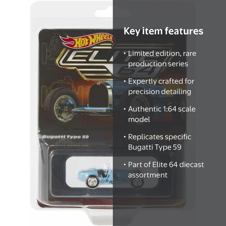 Hot Wheels Elite 64 Bugatti Type 59 - Walmart.com