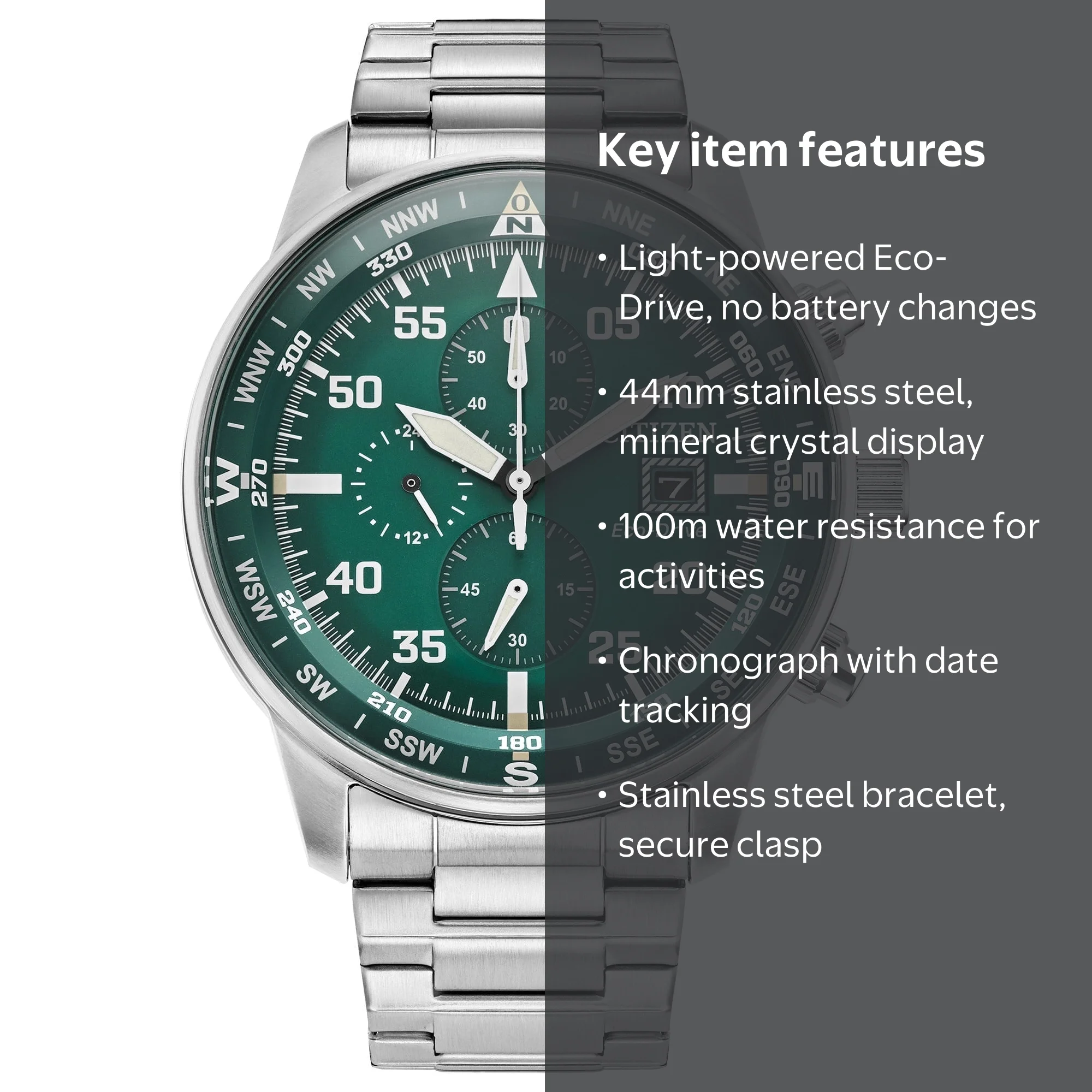 CITIZEN Eco-Drive クロノグラフ腕時計　Bluetooth Citizen Men's Eco-Drive Brycen Weekender Chronograph Watch CA0699