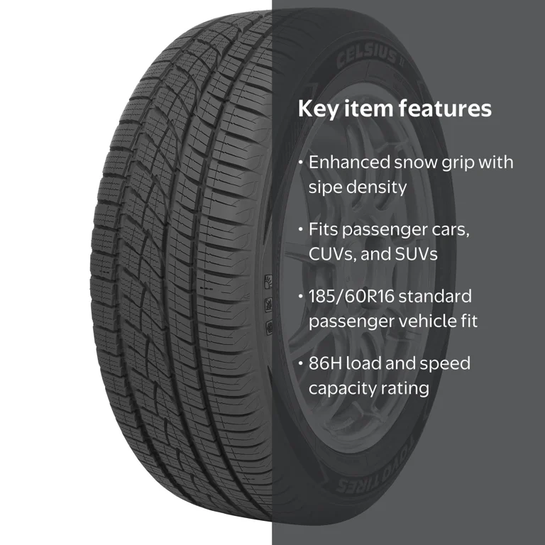Toyo Celsius II All-Weather Touring 185/60R16 86H Tire for 2017-18