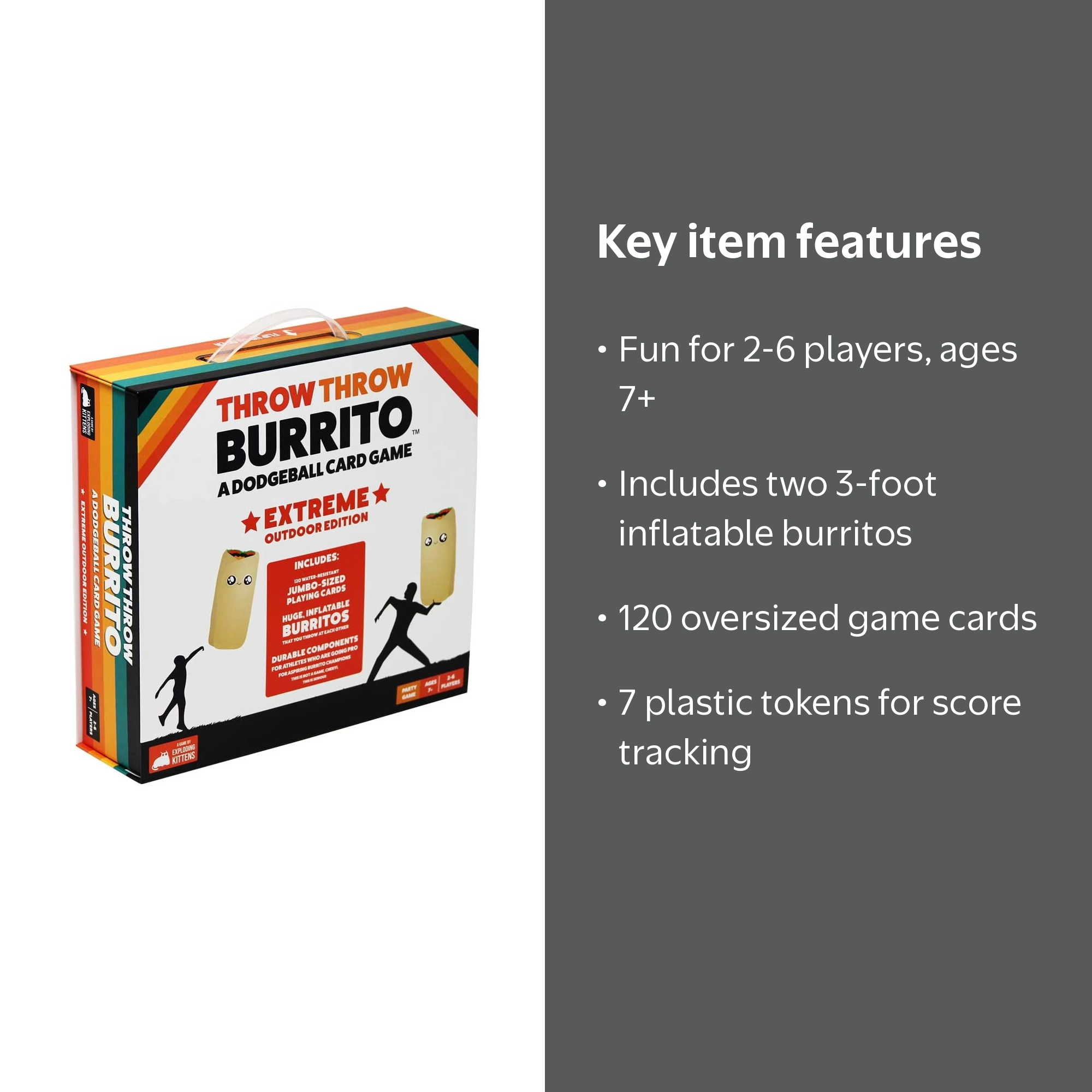 Exploding Kittens Throw Throw Burrito Extreme Outdoor Game
