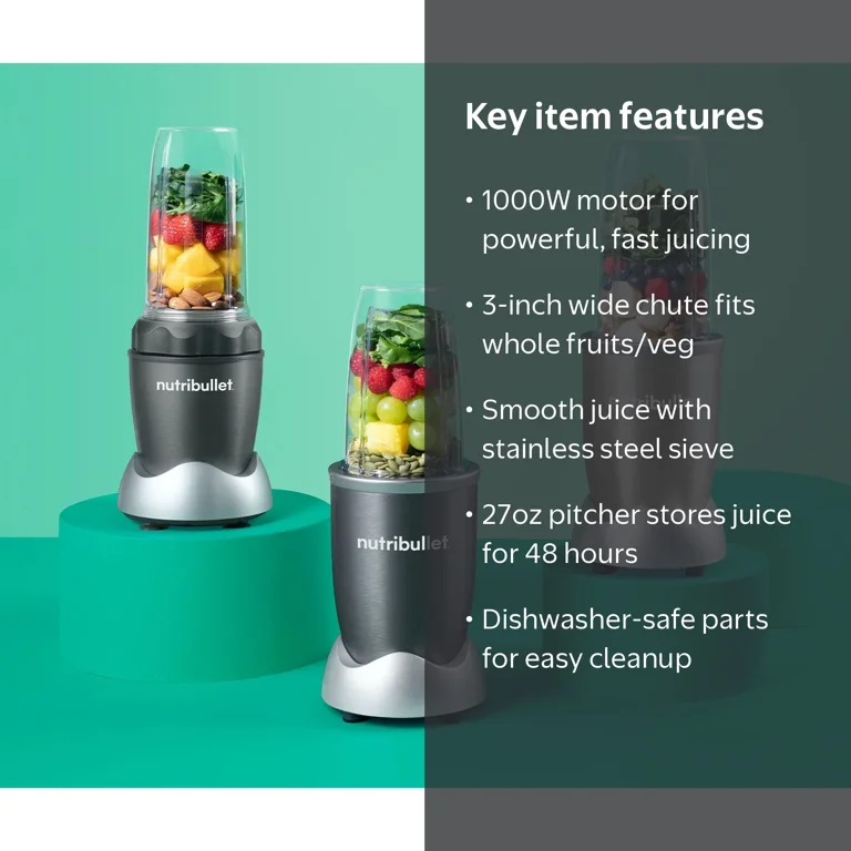 Nutribullet Pro Juicer - High-Torque, Turbo Speed, 3 Precision