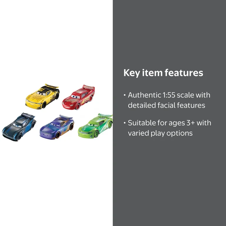 Disney Pixar Cars Piston Cup Race 5-Pack 1:55 Die-Cast Vehicles