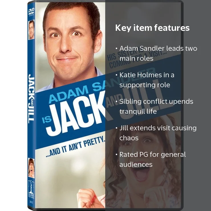 Sony Pictures Entertainment, DVD, Jack and Jill, PG comedy