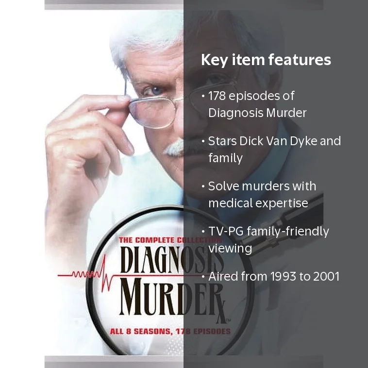 (2386) ミステリーinパラダイス DVD BOX シリーズ1〜7 セット SDS, Diagnosis Murder: The Complete Series DVD, 178 Episodes