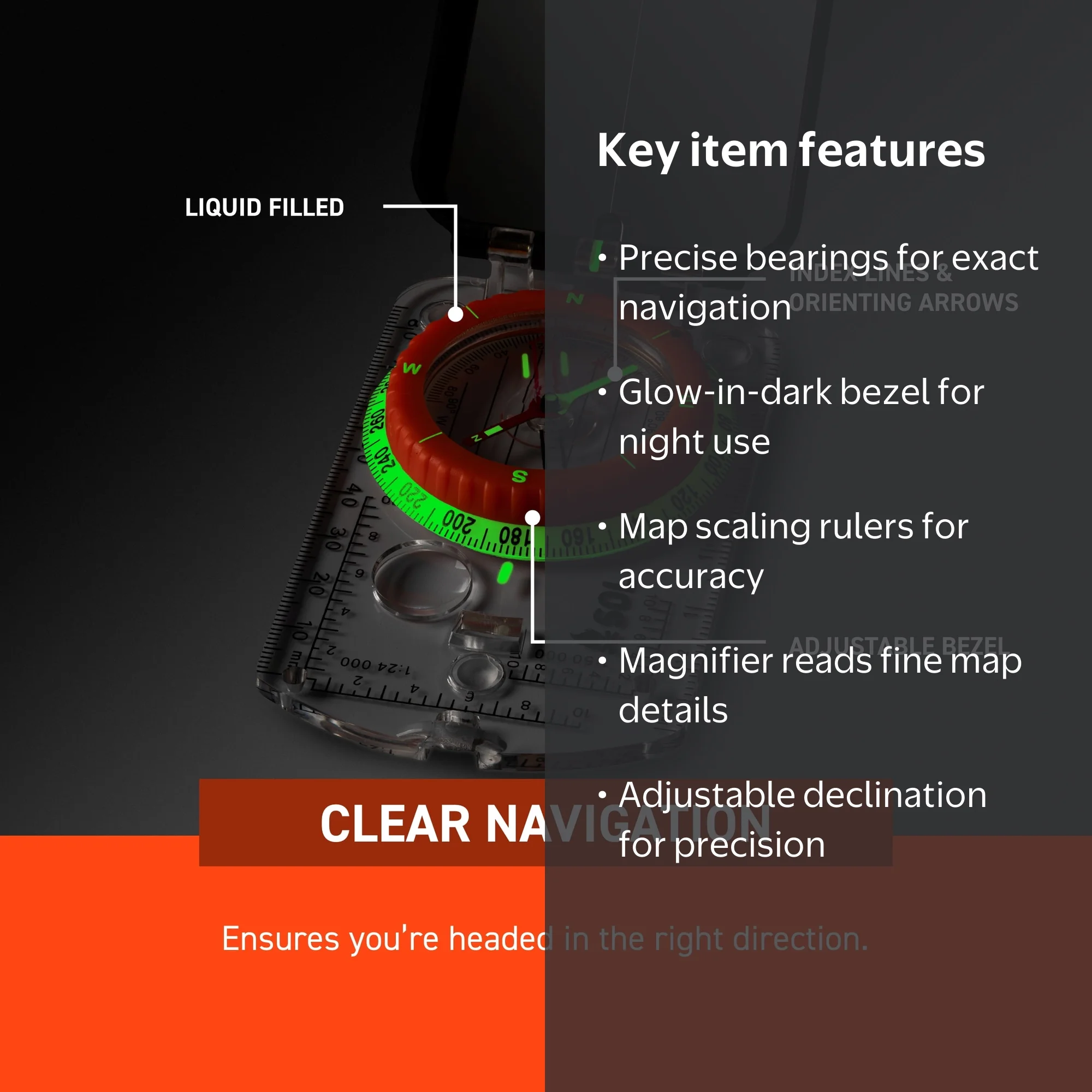 S.o.l. Survive Outdoors Longer Sighting Compass W/mirror - Walmart.com