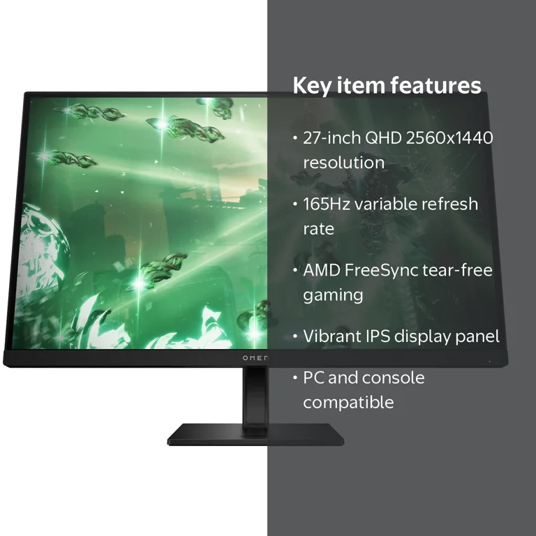 OMEN 27 inch QHD 165Hz Gaming Monitor - OMEN 27qz 27