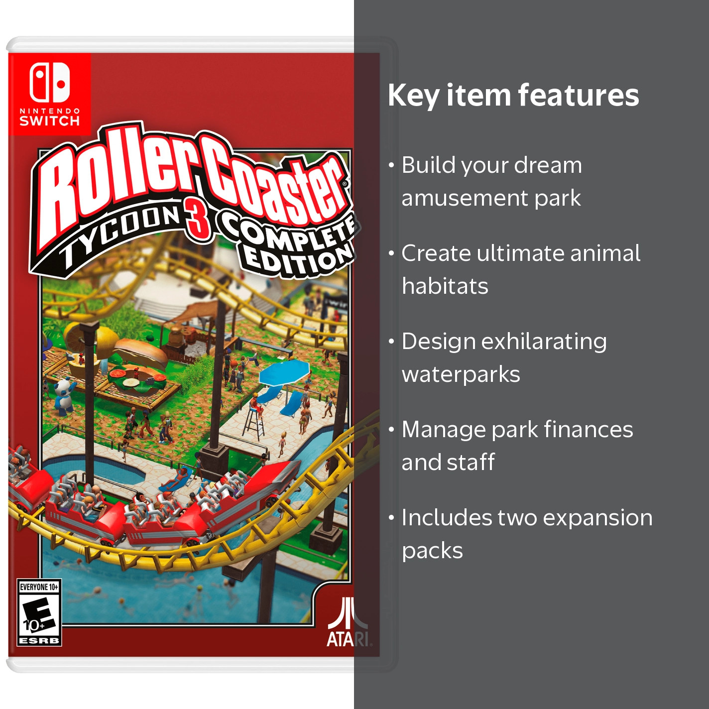 Atari, RollerCoaster Tycoon 3 Complete Edition, Nintendo Switch