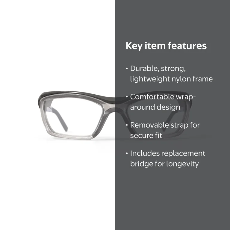 Hilco Vision A2 225 Prescription Safety Glasses Silver/Navy Nylon
