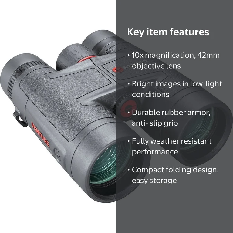 Simmons 8971042R 10 x 42 in. Venture Folding Roof Prism Binocular