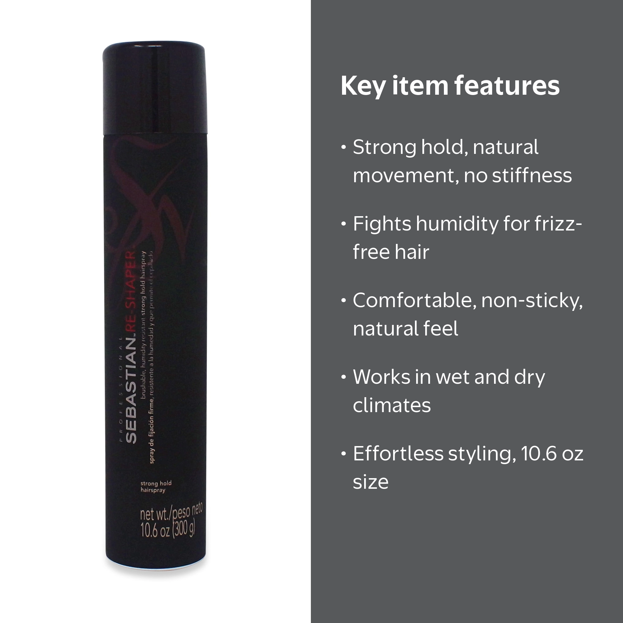 Sebastian Professional, Re-Shaper Strong Hold Hairspray, 10.6 oz
