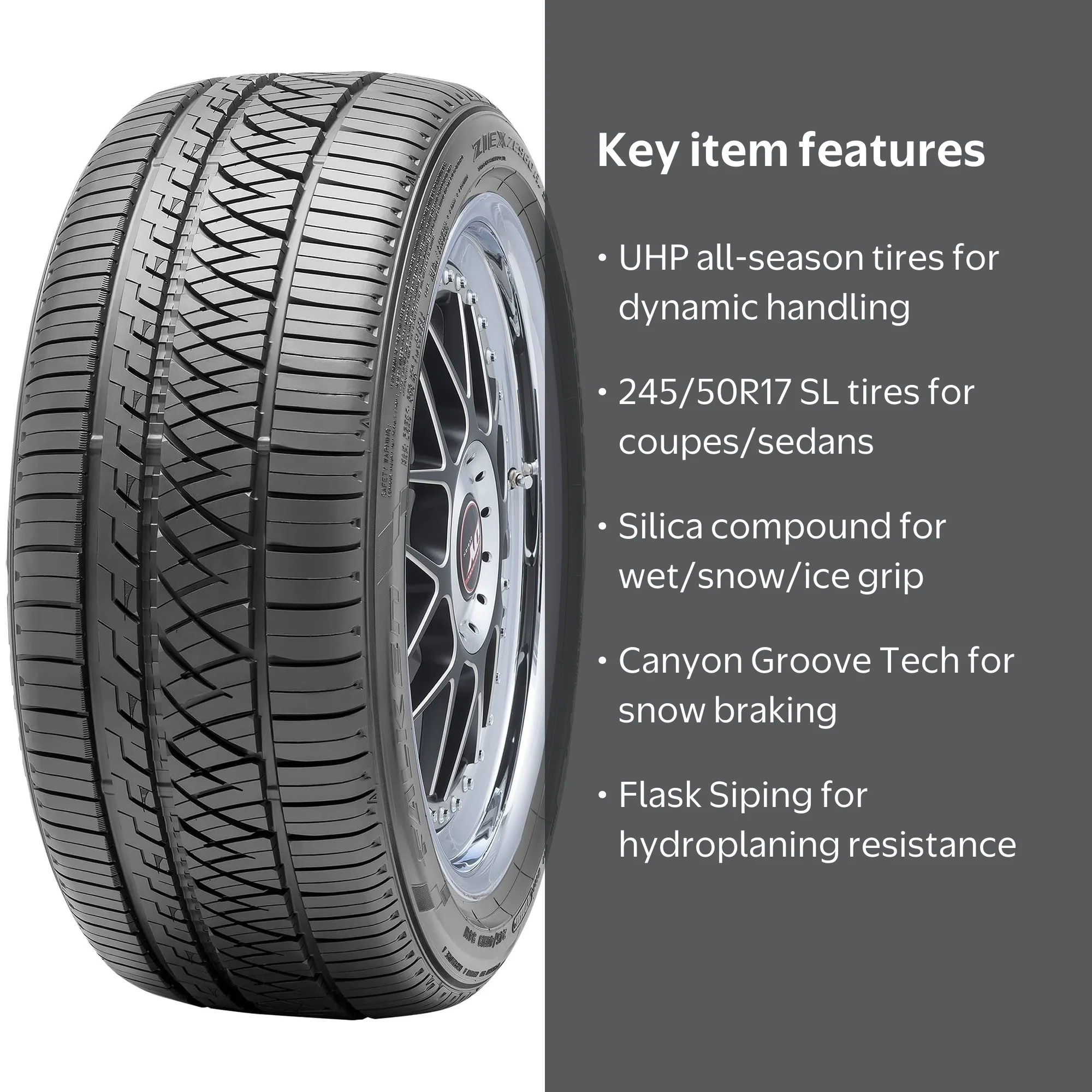 Falken, Passenger Tire, 245/50R17 99W, All Season UHP - Walmart.com